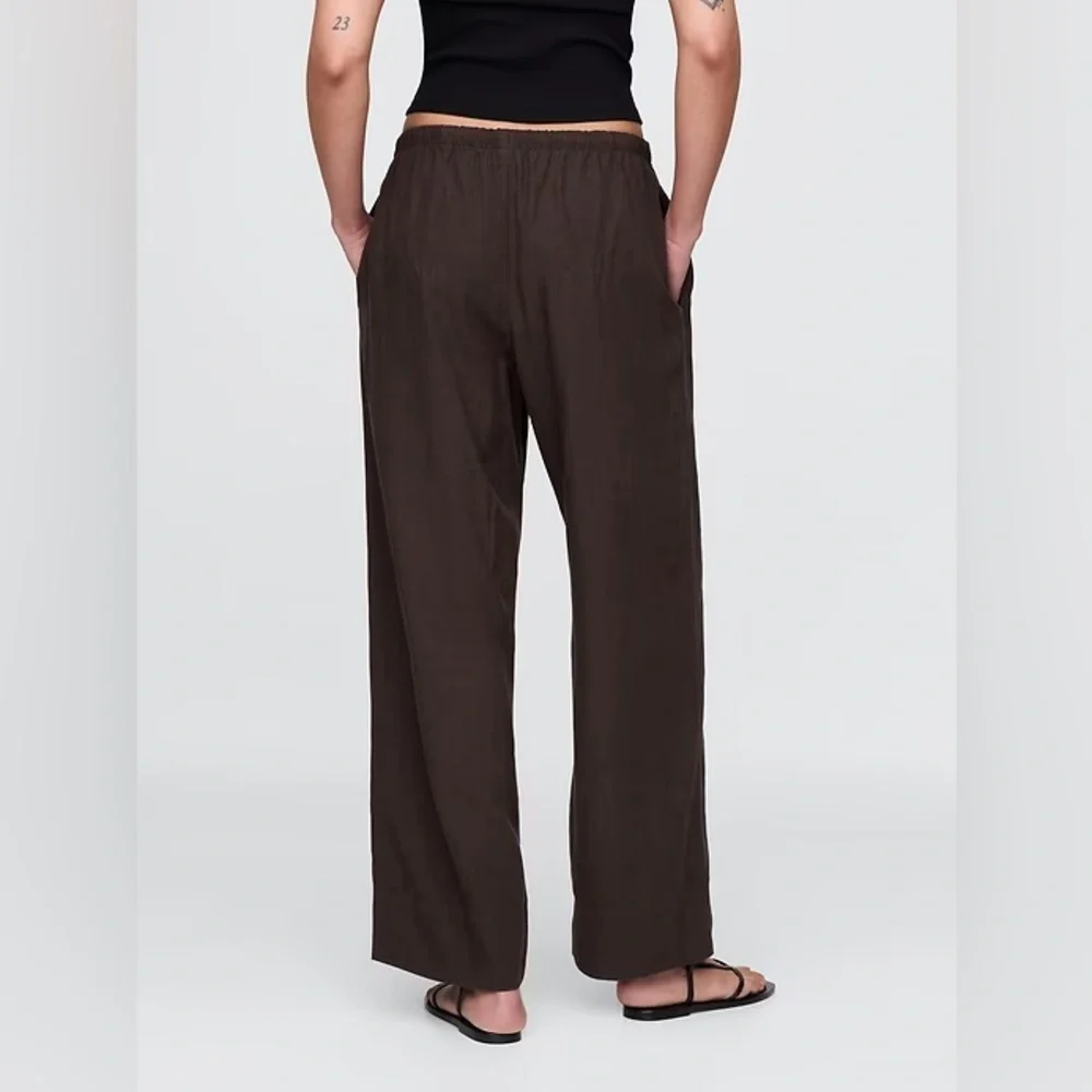 NWT! GAP Terra Brown Linen-Blend Easy Wide-Hem Pants - Multiple Sizes 🔹